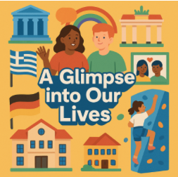 Elevi prezentând aspecte din viața lor de zi cu zi în cadrul proiectului A Glimpse into Our Daily Lives / Students sharing aspects of their everyday lives in A Glimpse into Our Daily Lives project